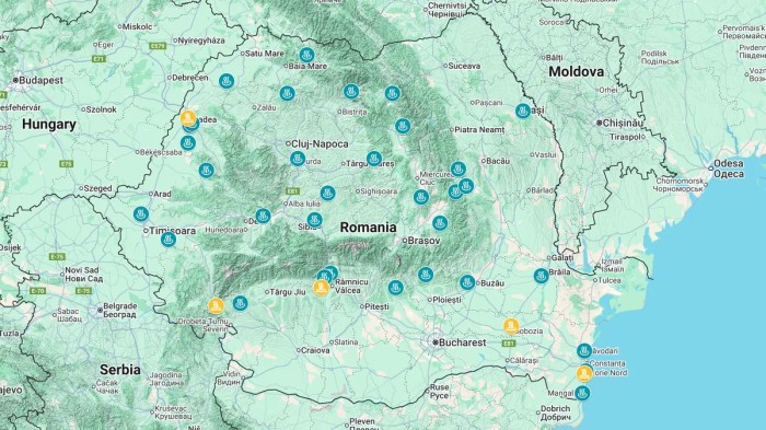 Harta stațiunilor balneare din România, realizată de Ministerul Economiei How to draw out a splinter